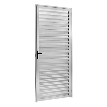 Porta Veneziana Alumínio Brilhante Esquerda 210x80x5cm Ecosul